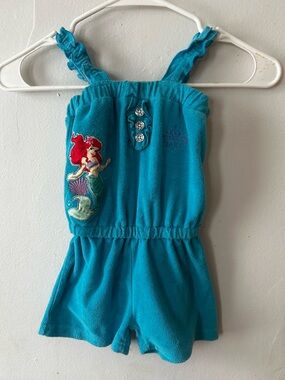 Ariel Blue Girls' Romper - Disney 2013 Terrycloth Sz 24 M